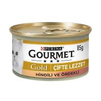 کنسرو غذای گربه گورمت مدل Gold Chicken وزن ۸۵ گرم