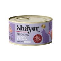 کنسرو پته مرغ و بوقلمون SHAYER مخصوص گربه 200 گرم