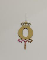 شمع عدد 0 طلایی