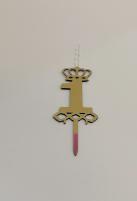 شمع عدد 1 طلایی