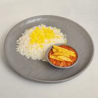 چلو خورشت قیمه سیب زمینی