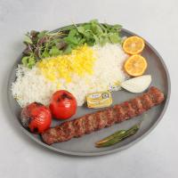 چلوکباب کوبیده یک سیخ