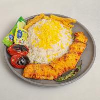 چلوجوجه کباب زعفرانی