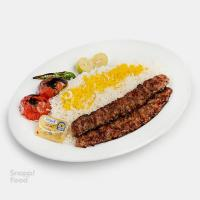 چلو کباب کوبیده دو سیخ (90 گرمی)