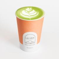 ماچا لته با شير گياهي بدون قند