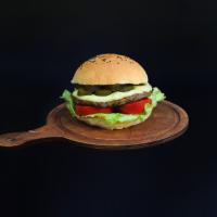 چیز برگر با نان گرد