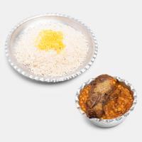 چلو خورشت قیمه بادمجان