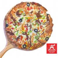 پیتزا گوشت و قارچ آمریکایی