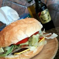 قارچ برگر با پنیر (گریل)