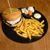 گیو برگر با سس قارچ