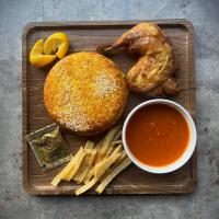 ته چین ران مرغ سرخ شده عارف