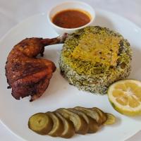 باقالی پلو با مرغ