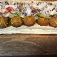 ساندویچ فلافل قارچ و پنیر