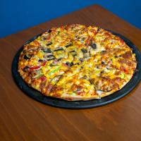 پیتزا مرغ و قارچ آمریکایی