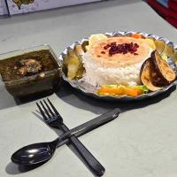 چلو خورشت قورمه سبزی