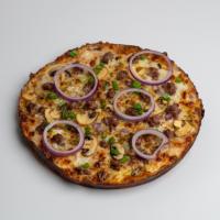 پیتزا گوشت و قارچ آمریکایی