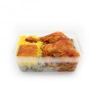 باقالی پلو با ران مرغ سس پز