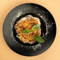 اسپاگتی با فیله گوساله