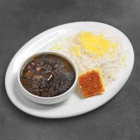 چلو خورشت قورمه سبزی