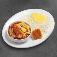 چلو خورشت قیمه بادمجان