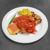 خوراک ران مرغ سس پز