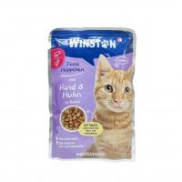 پوچ گربه وینستون گاو و مرغ