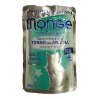 پوچ مونژه گربه ماهی تن با اردک ۸۰ گرمی