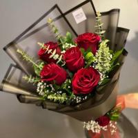 دسته گل رز هلندی قرمز کد 777