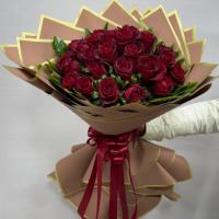 دسته گل رز هلندى قرمز كد 508