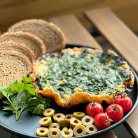 املت اسفناج قارچ و پنیر