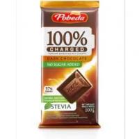 شکلات تلخ پوبدا dark chocolate Stevia 57 % Cocoa بدون شکر