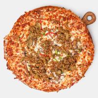 پیتزا گوشت و قارچ آمریکایی