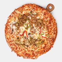 پیتزا میکس گوشت و مرغ آمریکایی