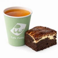 دمنوش سیب و به و کیک ماربل براونیز