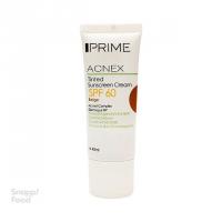 کرم ضد آفتاب فاقد چربی مناسب پوست چرب و جوش دار SPF 60 پریم رنگ بژ روشن