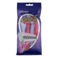 تیغ چند بار مصرف 3 لبه فست زنانه سیلور 4 عدد