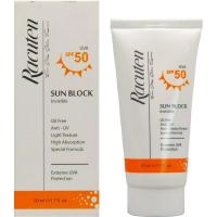 کرم ضد آفتاب بدون رنگ راکوتن SPF50 پوست چرب 50 گرم