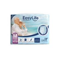 پوشینه شورتی بزرگسال سایز متوسط ایزی لایف در بسته 12 عدد