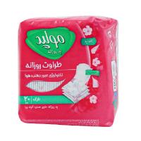 پد بهداشتی روزانه رایحه طبیعت مولپد 20 عدد