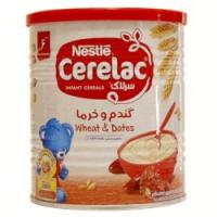 سرلاک گندم و خرما به همراه شیر