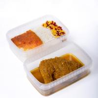 کته با ران مرغ زعفرانی