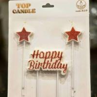 شمع happy bairthday لوکس طلایی