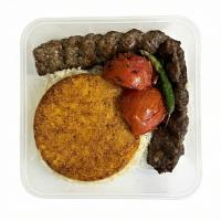 چلو کباب لقمه زعفرانی