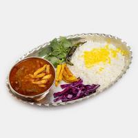 چلو خورشت قیمه (برنج ایرانی)