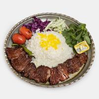 چلو کباب برگ (برنج ایرانی)