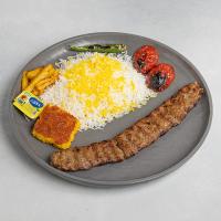 چلو کباب لقمه زعفرانی