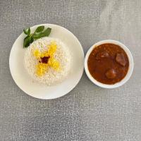 چلو خورشت قیمه سیب زمینی