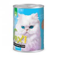 کنسرو گربه برند وکسی طعم مرغ وماهی