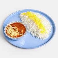 چلو خورشت قیمه سیب زمینی