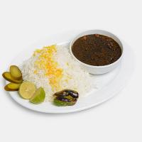 چلو خورشت قورمه سبزی